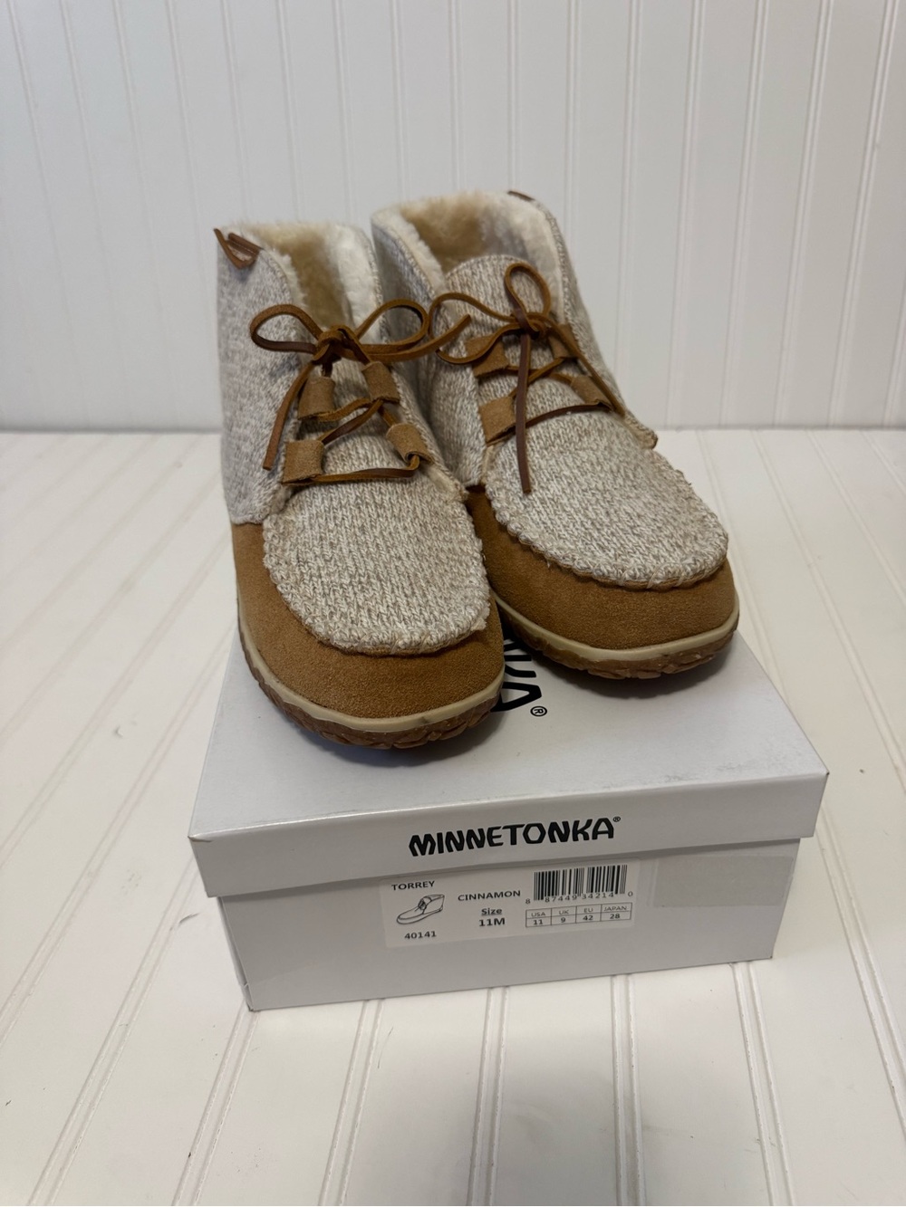 Minnetonka Torrey Slipper Booties Womens Cinnamon Moccasin Lightweight Size 11M